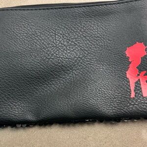 Betty Boop by Ipsy Black Clutch with Red Interior